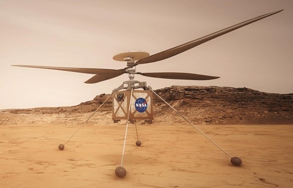 미항공우주국(NASA)이 올해 8월 화성으로 발사할 화성탐사용 헬리콥터.사진=NASA 