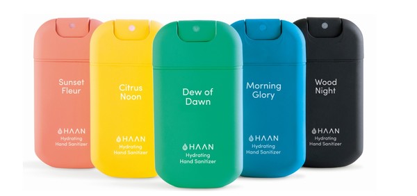 퓨어윌인터내셔널은 이달 중순 스페인 하이드레이팅 핸드 새니타이저 ‘한(HAAN)’ 브랜드를 론칭했다. 첫 제품인 ‘HAAN 데이무드 Day Moods 컬렉션.’ 사진=퓨어윌인터내셔널 제공