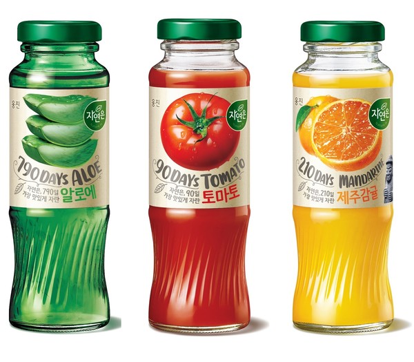 웅진식품은 '자연은'의 디자인을 리뉴얼했다. 사진=웅진식품 제공