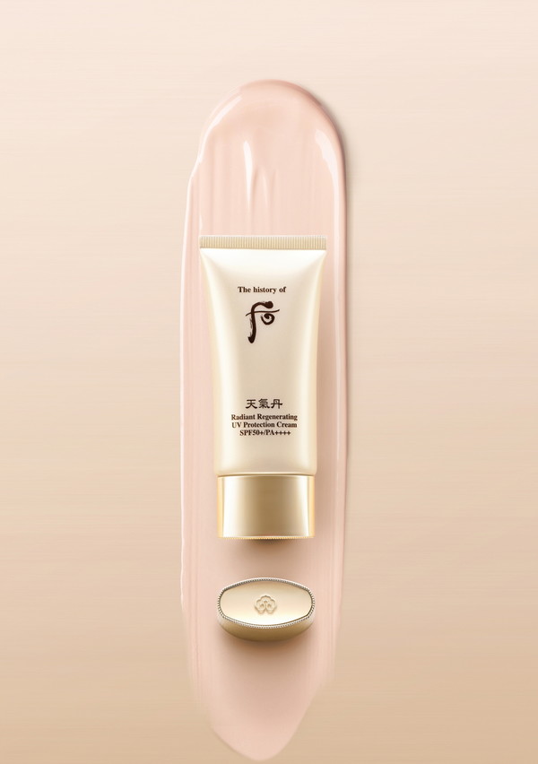 LG생활건강이 자외선 차단과 피부 케어에 효과적인 기능성 제품 ‘천기단 화현 래디언스 선’을 출시한다고 1일 밝혔다. 사진=LG생활건강 제공