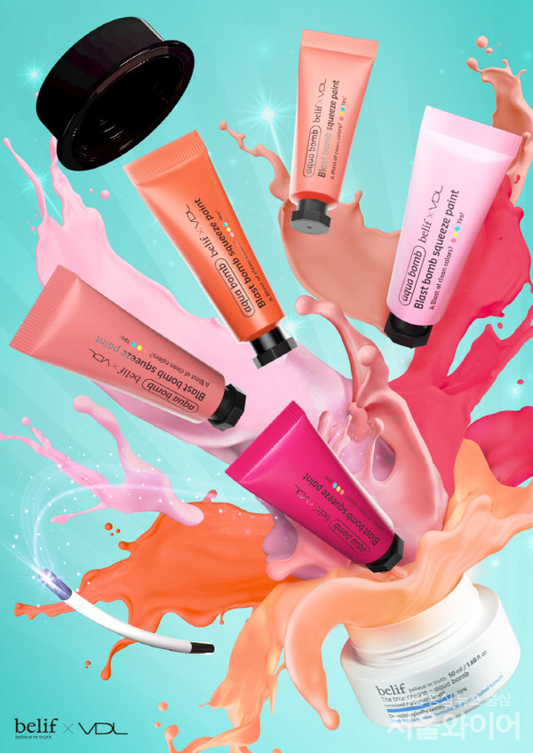 LG생활건강이 트루 허브 코스메틱 브랜드 ‘빌리프’와 메이크업 전문 브랜드 ‘VDL’의 컬래버레이션으로 진행한 비건 메이크업 라인을 선보인다. 사진=LG생활건강 제공