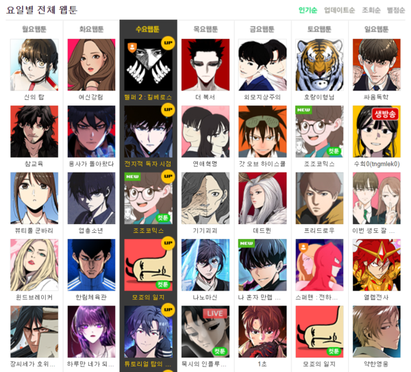 네이버는 DC코믹스, 하이브 등과 함께 콘텐츠 협업을 진행하고 글로벌시장 확보에 나설 계획이다. 사진=네이버웹툰 페이지 캡처