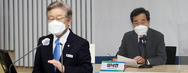 이재명 지사는  “검찰의 노골적 정치개입이고, 명백한 검찰 쿠데타 시도”라고 맹비난했고, 이낙연 후보는 “국가 사정기관을 시정잡배 수준으로 끌어내렸다. 검찰권 사유화 의혹 사건”ㅜ이라고 목소리를 높였다. 사진=연합뉴스
