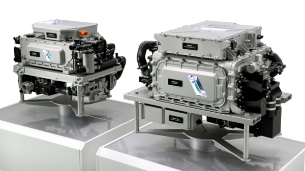 현대차그룹은 개발 중인 3세대 수소연료전지시스템 100kW급, 200kW급도 공개했다. 사진=현대차그룹 제공