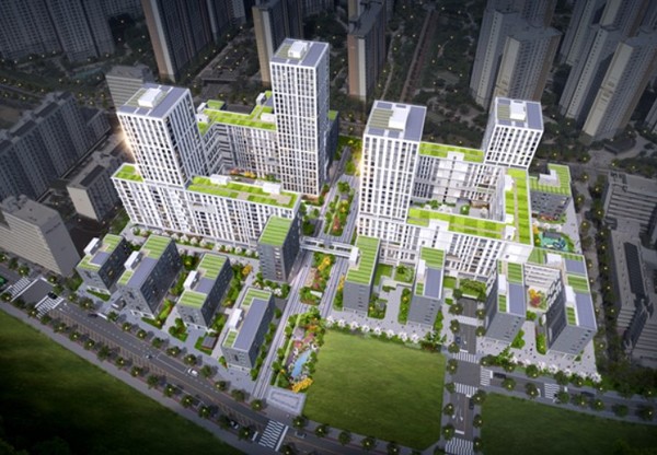  DL이앤씨가 제공하는' e편한세상 강일 어반브릿지'가 일반공급 1순위 청약에서 경쟁률 337.9대 1 조감도. 사진=DL이앤씨 제공