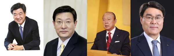 (왼쪽부터) 권오갑 현대중공업그룹 회장, 허태수 GS그룹 회장, 김승연 한화그룹 회장, 최정우 포스코그룹 회장. 사진=각사 제공
