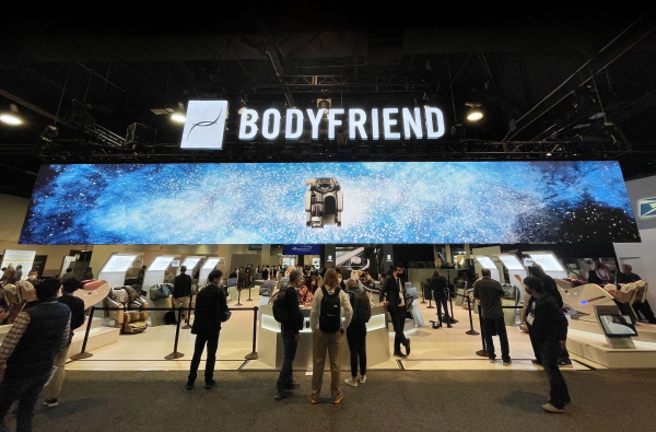 참관객들로 붐비는 바디프랜드 부스.  사진=바디프랜드 제공