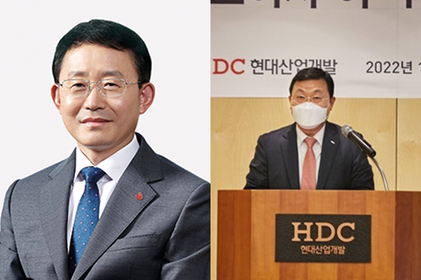 하석주 롯데건설 대표이사(왼쪽)와 유병규 HDC현대산업개발 대표이사 사장이 디벨로퍼 역량 강화 의지를 드러냈다. 사진=각사 제공