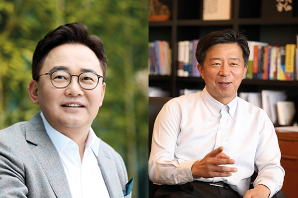 박경일 SK에코플랜트 대표이사 사장(왼쪽)과 임병용 GS건설 대표이사 부회장이 신사업 강화를 중심으로 사업을 운영할 전망이다. 사진=각사 제공