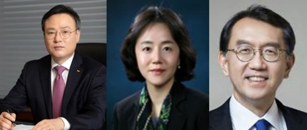SK이노베이션이 다음 달 정기 주주총회에서 선임될 사내·외이사 후보를 추천했다. (왼쪽부터) 장동현 SK㈜ 부회장, 김태진 고려대 법학전문대학원 교수, 박진회 전 한국 시티은행장. 사진=SK이노베이션 제공 