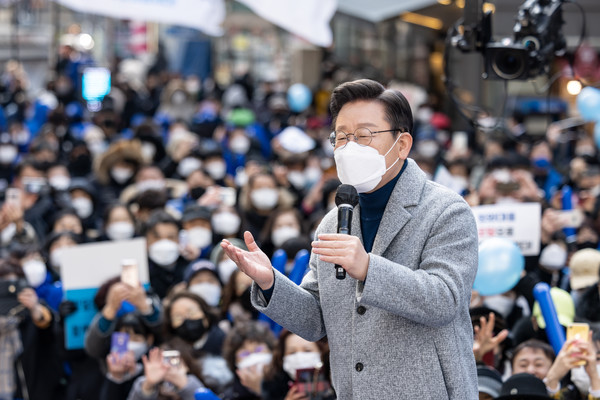 이재명 더불어민주당 대선 후보가 22일 인천을 찾아 유권자들에 지지를 호소했다. / 사진=이재명더불어민주당 대선캠프.