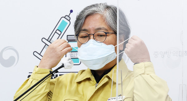 실외 마스크 의무 해제할까 말까 고심하는 정부....사진은 정은경  질병관리청장 ( 연합뉴스 제공)