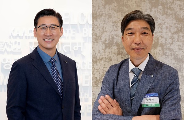 최성규 르노코리아자동차 연구개발 본부장(왼쪽)과 곽이식 구매기획담당 디렉터가 ‘제19회 자동차의 날’ 산업부장관 표창으로 자동차산업 발전에 기여한 노고를 인정받았다. 사진=르노자동차코리아 제공