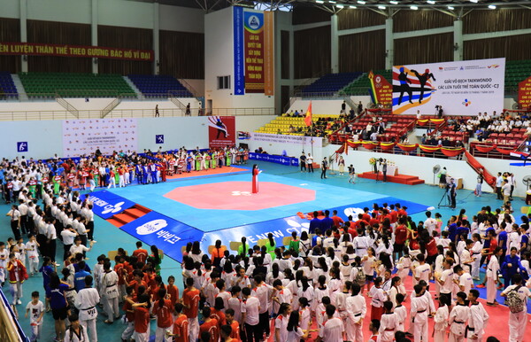 2019년 베트남 라오카이성에서 진행된 CJ National Youth Taekwondo Championship 개막식. 사진=CJ스포츠마케팅 제공
