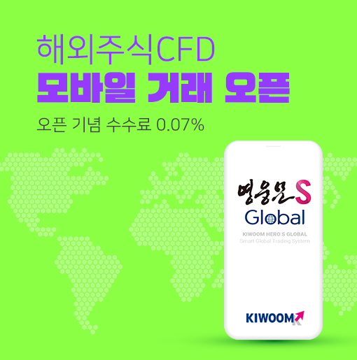 키움증권은 “7일부터 해외주식CFD 거래 매체를 모바일트레이딩시스템(MTS) 영웅문SG로 확대해 거래가 가능해졌다”면서 “접근성과 편의성을 갖추게 됐다”고 11일 밝혔다. 사진=키움증권 제공