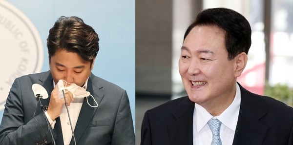 이준석 전 국민의힘 대표와 윤석열 대통령 [사진=연합뉴스]