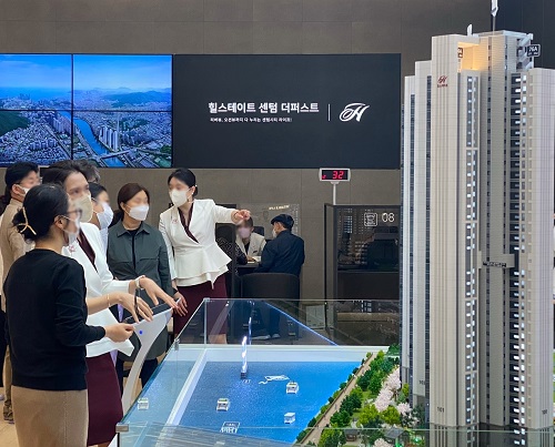 힐스테이트 센텀 더퍼스트 견본주택 내부.