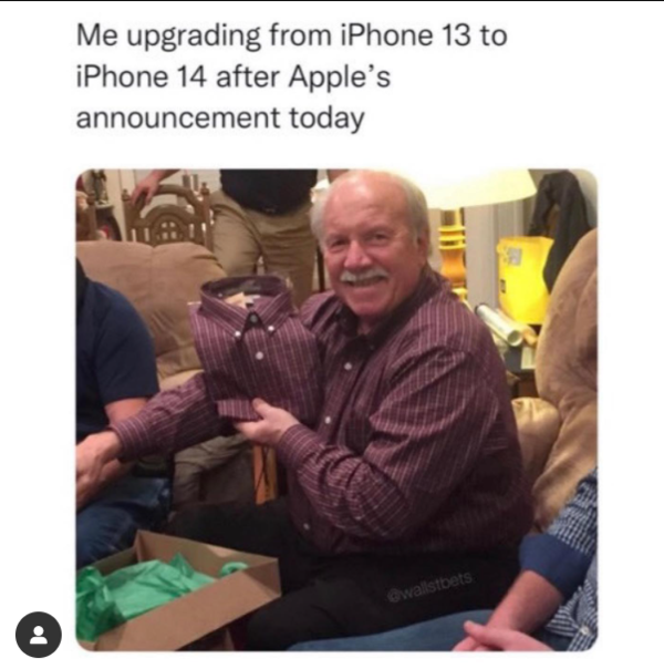 이브 잡스가 자신의 인스타그램 스토리에 올린 아이폰 신작 관련 밈 사진=이브 잡스 인스타 스토리 캡처