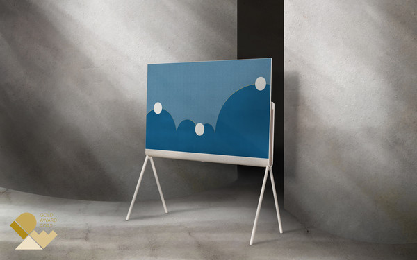 'LG전자가 선보인 공간 디자인 TV 올레드 오브제컬렉션 포제'도 IDEA서 최고상인 금상을 수상하며 디자인 경쟁력을 인정받았다. 사진=LG전자 제공