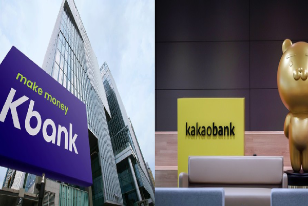  두 은행의 6월 말 기준 중·저신용자 대상 신용대출 비중은 카카오뱅크가 22.2%, 케이뱅크가 24.0%였다. 사사진=서울와이어DB