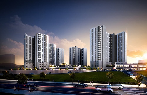 DL건설 ‘e편한세상 홍성 더센트럴’ 투시도.