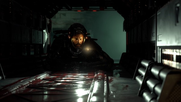 칼리스토 프로토콜은 크래프톤이 개발 중인 신작 호러 콘솔게임으로 코스믹 호러 분위기를 잘 녹여냈다는 평가를 받는다. 사진=크래프톤 제공