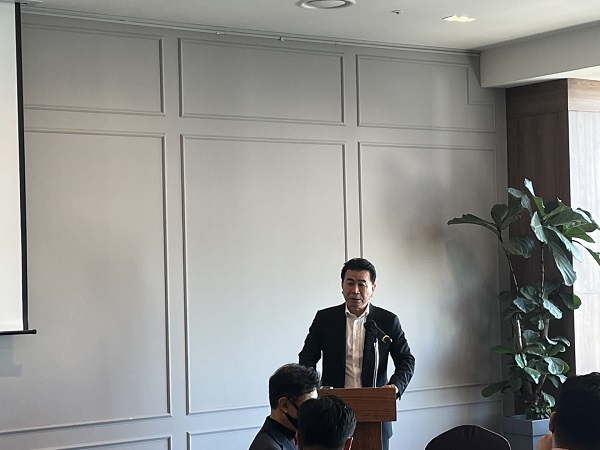 임상시험수탁기관 디티앤씨알오는 25일 서울 여의도에서 기업공개(IPO) 기자간담회를 열고 상장 후 효능센터와 비임상센터를 확장해 생산 역량을 키울 계획을 밝혔다. 사진은 박채규 대표이사. 사진=김민수 기자