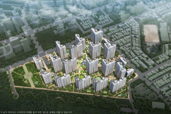 SK에코플랜트와 GS건설이 경기도 의왕에 공급하는 인덕원자이SK뷰 단지 조감도. 사진=GS건설 제공