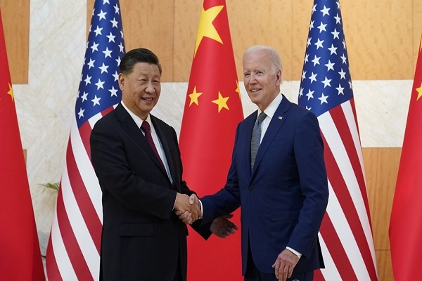 조 바이든 미국 대통령과 시진핑 중국 국가주석이 첫 대면 정상회담을 진행하고 있다. 사진=연합뉴스 제공