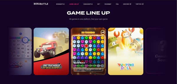 넵튠이 자체 개발 중인 이용자간 전투(PvP) 배틀 기반 멀티 게임 플랫폼 '보라배틀'의 브랜드 사이트를 오픈했다 사진=넵튠 제공