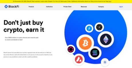 디지털자산(블록체인 기반 가상자산·가상화폐·암호화폐) 대부업체 블록파이는 홈페이지를 통해 “전날 자발적으로 챕터 11(Chapter 11) 개편 청원서를 제출했다”고 밝혔다. 블록파이 홈페이지 위에 파산 신청에 대한 공지사항 설명이 달려 있다. 사진=블록파이 홈페이지 캡처