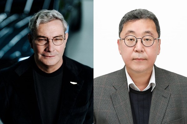 현대자동차그룹 올해 정기 대표이사·사장단 인사에서 사장으로 승진한 루크 동커볼케(왼쪽) 최고 크리에이티브 책임자(CCO)와 현대글로비스 대표이사에 내정된 이규복 신임 부사장. 사진=현대차그룹 제공