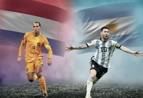 네덜란드와 아르헨티나가 카타르월드컵 8강에서 격돌한다. 사진은 버질 반 다이크(왼쪽)과 리오넬 메시. 사진=트위터