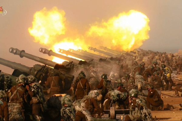 2020년 3월 21일 중앙TV가 공개한 훈련 모습. / 사진=연합뉴스