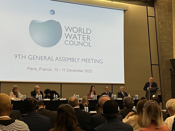 현지 시간으로 지난 10일 프랑스 파리에서 열린 세계물위원회 총회에서 박재현 한국수자원공사 사장이 회장을 맡은 아시아물위원회(AWC)가 이사기관으로 선출됐다. 사진=한국수자원공사 제공