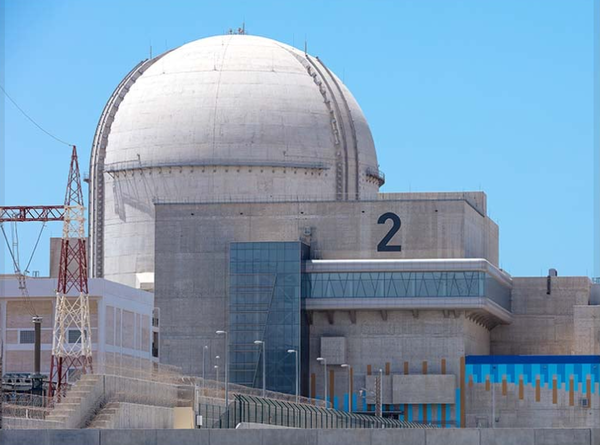 아랍에미리트(UAE) 바라카 지역에 있는 UAE원전 2호기. 사진=한국전력 제공