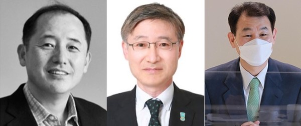 (왼쪽부터) 한용구 신한은행장 내정자, 이승열 하나은행장 내정자, 정은보 전 금융감독원장. [사진=서울와이어DB]