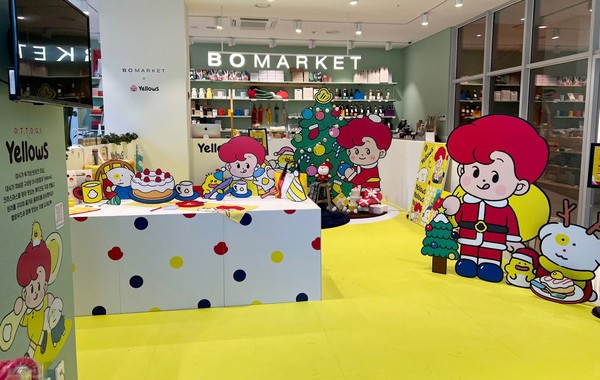 오뚜기는 오는 31일까지 보마켓 신촌점에서 공식 캐릭터 ‘옐로우즈’를 활용한 미니 팝업스토어를 운영한다. 사진=오뚜기 제공