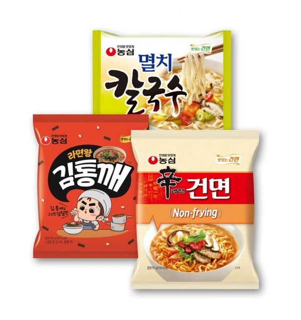 농심 건면 인기제품 3종. 사진=농심 제공