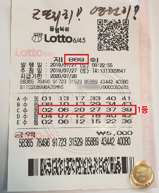 사진 = 로또리치 게시글 캡처