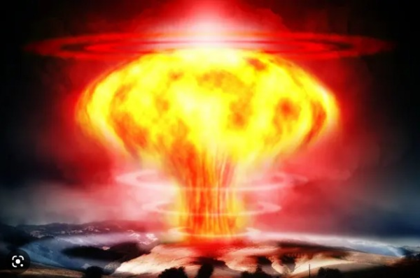 러시아의 수중 핵 드론 포세이돈의 폭발 상상도