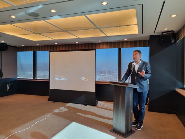 애니메이션 제작사 스튜디오미르는 16일 여의도 63스퀘어에서 기업공개(IPO) 기자간담회를 열고 상장 후 성장전략과 포부를 밝혔다. 사진=스튜디오미르 제공