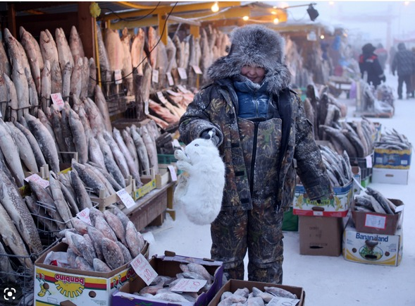 세계에서 가장 추운 도시인 러시아 시베리아의 야쿠츠크의 현재 기온은 영하 50도이다 