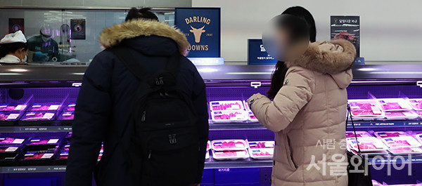 서울 대형마트를 찾은 시민들이 장을 보고 있다. 사진=서울와이어 DB