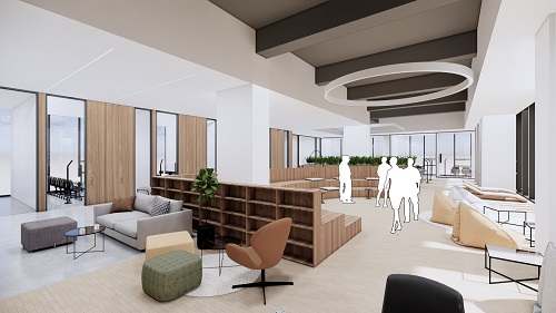 현대 테라타워 은평 커뮤니티(업무시설 라운지). 사진=현대엔지니어링 제공