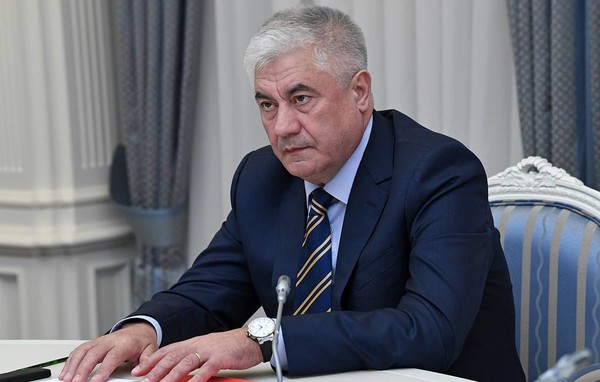 러시아의 블라디미르 콜로콜체프 내무부장관이 독일과 미국의 우크라이나에 대한 주력전차 지원을 강력하게 비난하고 나섰다 (사진 타스=연합뉴스)