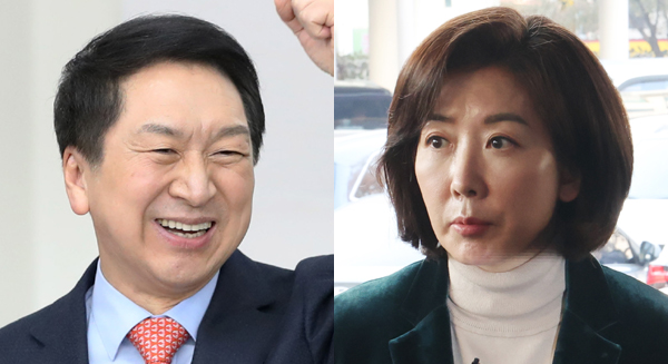 김기현 의원(왼쪽)과 나경원 전 의원. 사진=연합뉴스