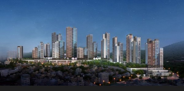 본 일러스트(그림)는 소비자의 이해를 돕기 위해 제작된 것이므로, 실제와 다소 차이가 있을 수 있습니다. 사진=두산위브더제니스 오션시티 투시도