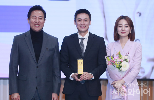 (왼쪽부터)오세훈 서울시장, 오상진 아나운서, 김소영 아나운서.