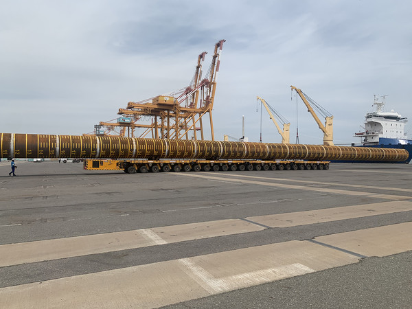 한진의 중량물 운송 프로젝트 사업이 성과를 내는 것으로 알려졌다. 올해는 친환경분야 운송 프로젝트에 참여할 계획이다. 사진=한진 제공